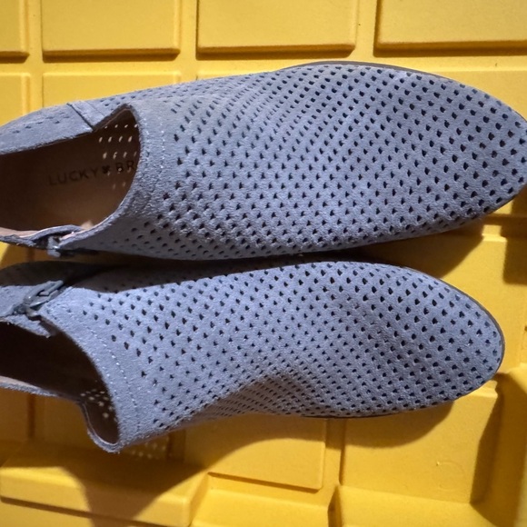 Lucky Brand Blue Ankle Booties with Perforated Design - Picture 1 of 7